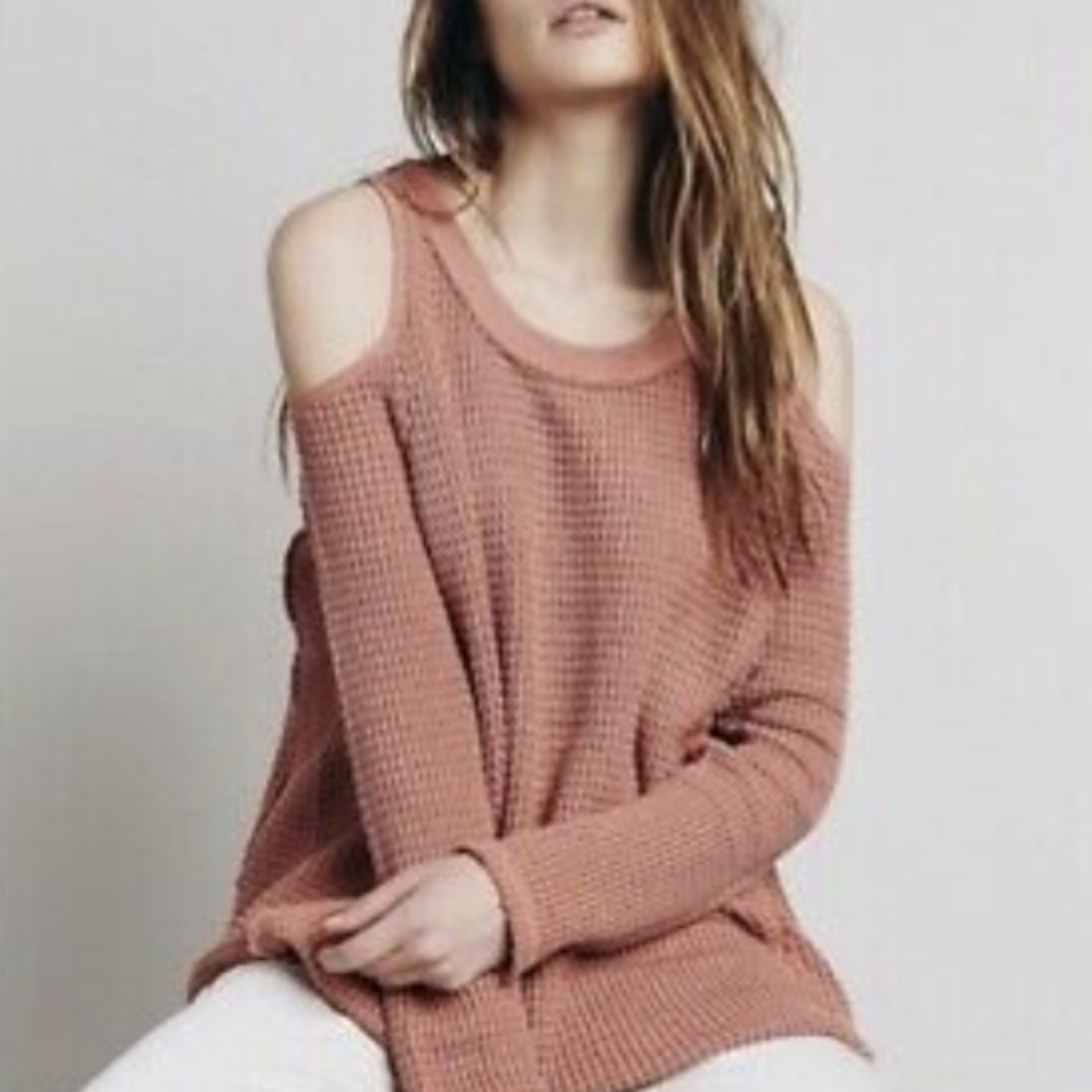 Free People, Sunset open Shoulder Sweater, XS